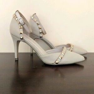 Aldo Nude Beige Studded D'orsay Pump